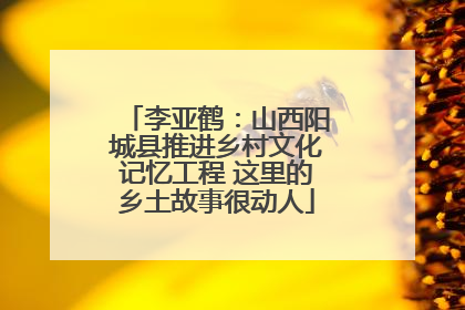 李亚鹤：山西阳城县推进乡村文化记忆工程 这里的乡土故事很动人