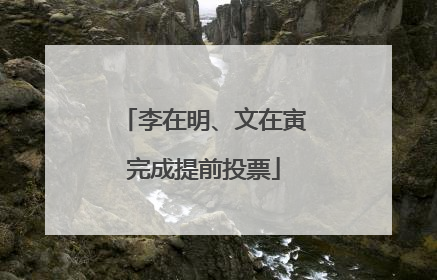 李在明、文在寅完成提前投票