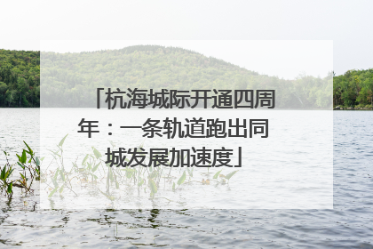 杭海城际开通四周年：一条轨道跑出同城发展加速度