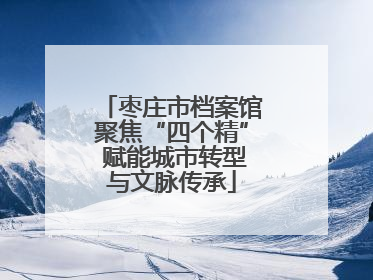 枣庄市档案馆聚焦“四个精” 赋能城市转型与文脉传承