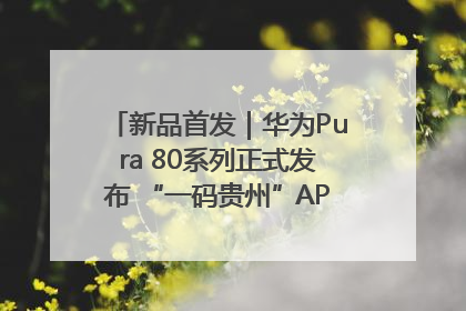 新品首发｜华为Pura 80系列正式发布 “一码贵州”APP抢先开售！