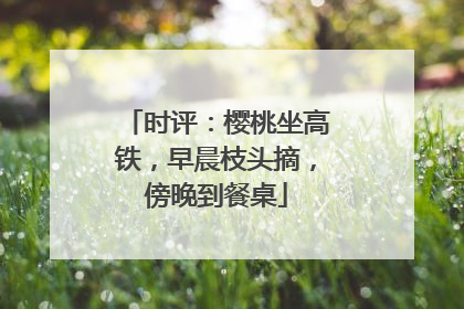时评：樱桃坐高铁，早晨枝头摘，傍晚到餐桌