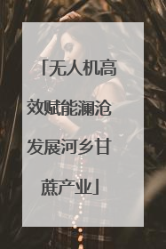 无人机高效赋能澜沧发展河乡甘蔗产业