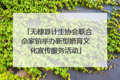 无棣县计生协会联合佘家镇举办新型婚育文化宣传服务活动
