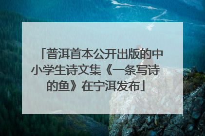 普洱首本公开出版的中小学生诗文集《一条写诗的鱼》在宁洱发布