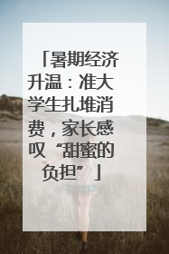 暑期经济升温：准大学生扎堆消费，家长感叹“甜蜜的负担”