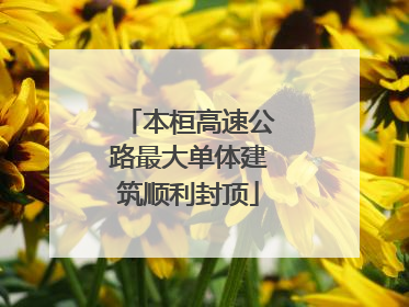 本桓高速公路最大单体建筑顺利封顶
