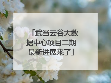 武当云谷大数据中心项目二期最新进展来了
