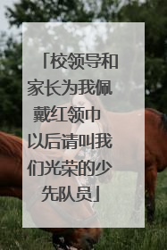 校领导和家长为我佩戴红领巾 以后请叫我们光荣的少先队员