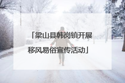 梁山县韩岗镇开展移风易俗宣传活动