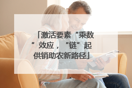 激活要素“乘数”效应，“链”起供销助农新路径