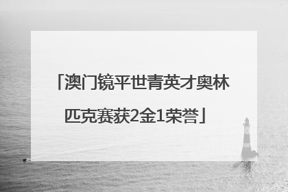 澳门镜平世青英才奥林匹克赛获2金1荣誉