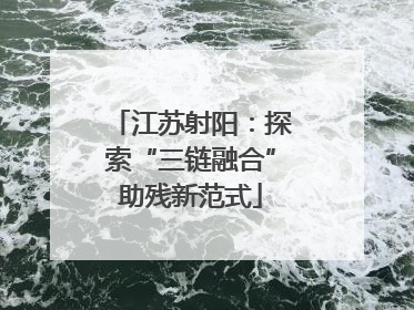 江苏射阳：探索“三链融合”助残新范式
