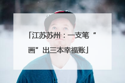 江苏苏州：一支笔“画”出三本幸福账