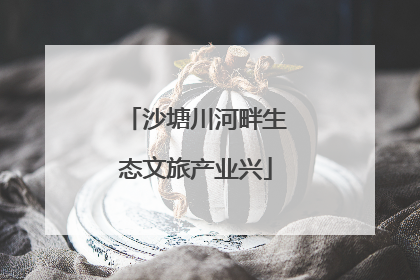 沙塘川河畔生态文旅产业兴