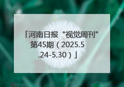 河南日报“视觉周刊”第45期（2025.5.24-5.30）