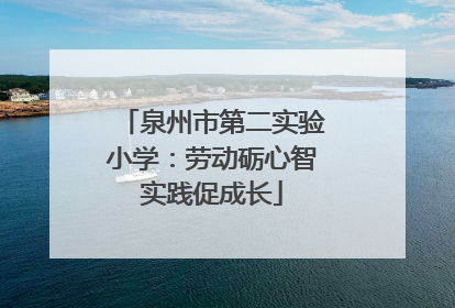 泉州市第二实验小学：劳动砺心智实践促成长