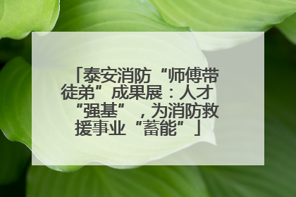 泰安消防“师傅带徒弟”成果展：人才“强基”，为消防救援事业“蓄能”