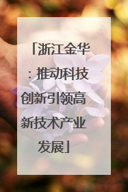 浙江金华：推动科技创新引领高新技术产业发展