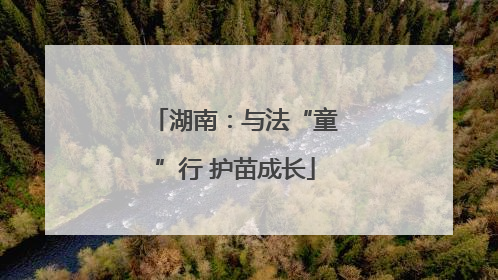 湖南：与法“童”行 护苗成长