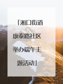 湘口街道康泰路社区举办端午主题活动