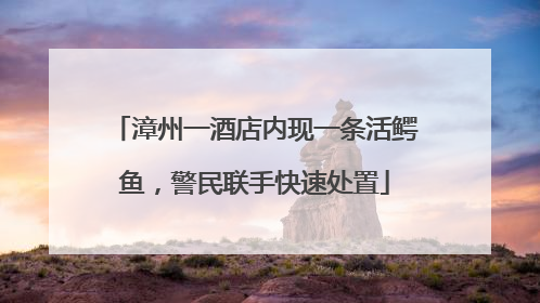 漳州一酒店内现一条活鳄鱼，警民联手快速处置