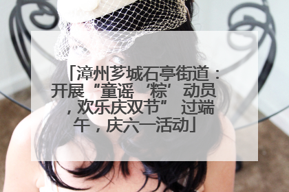 漳州芗城石亭街道：开展“童谣‘粽’动员，欢乐庆双节” 过端午，庆六一活动