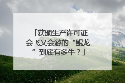 获颁生产许可证 会飞又会游的“鲲龙”到底有多牛？