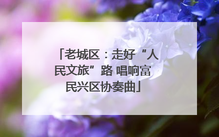 老城区：走好“人民文旅”路 唱响富民兴区协奏曲