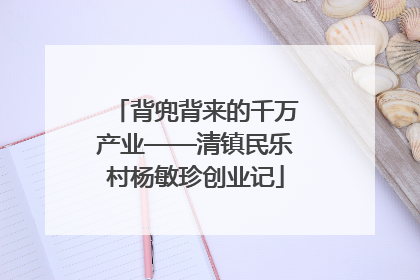 背兜背来的千万产业——清镇民乐村杨敏珍创业记
