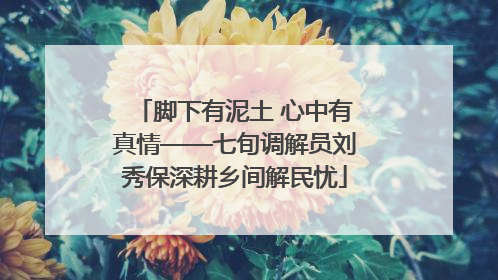 脚下有泥土 心中有真情——七旬调解员刘秀保深耕乡间解民忧