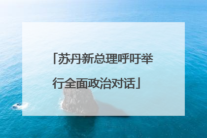 苏丹新总理呼吁举行全面政治对话