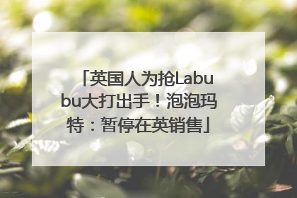 英国人为抢Labubu大打出手！泡泡玛特：暂停在英销售