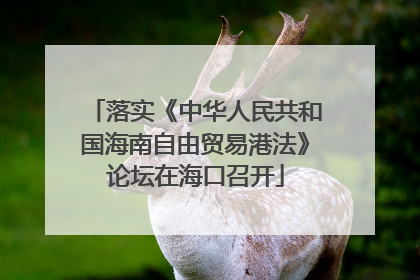 落实《中华人民共和国海南自由贸易港法》论坛在海口召开