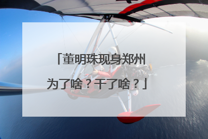 董明珠现身郑州 为了啥？干了啥？
