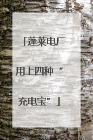 蓬莱电厂用上四种“充电宝”