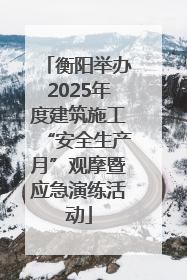 衡阳举办2025年度建筑施工“安全生产月”观摩暨应急演练活动