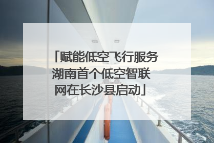 赋能低空飞行服务 湖南首个低空智联网在长沙县启动