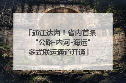 通江达海！省内首条“公路-内河-海运”多式联运通道开通