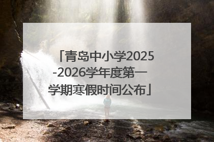 青岛中小学2025-2026学年度第一学期寒假时间公布
