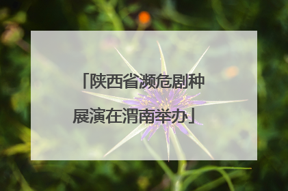 陕西省濒危剧种展演在渭南举办