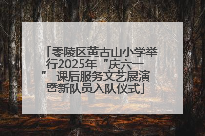 零陵区黄古山小学举行2025年“庆六一” 课后服务文艺展演暨新队员入队仪式