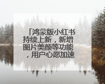 鸿蒙版小红书持续上新，新增图片美颜等功能，用户心愿加速成真！