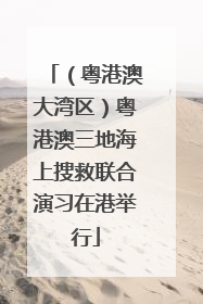 （粤港澳大湾区）粤港澳三地海上搜救联合演习在港举行