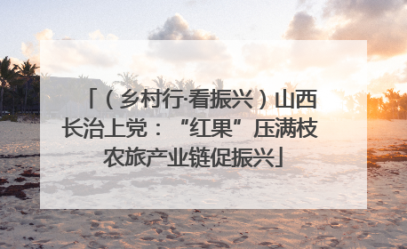（乡村行·看振兴）山西长治上党：“红果”压满枝 农旅产业链促振兴