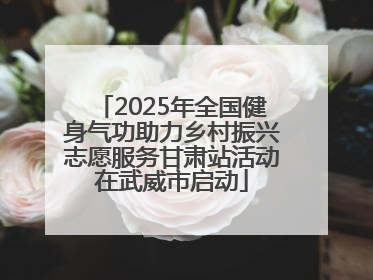 2025年全国健身气功助力乡村振兴志愿服务甘肃站活动在武威市启动