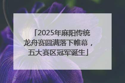 2025年麻阳传统龙舟赛圆满落下帷幕，五大赛区冠军诞生