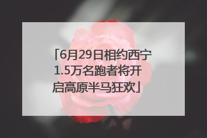 6月29日相约西宁 1.5万名跑者将开启高原半马狂欢